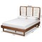 Baxton Studio Lucie Modern and Contemporary Walnut Brown Finished Wood Full Size Platform Bed 184-11147-9410-Zoro - alternate 4